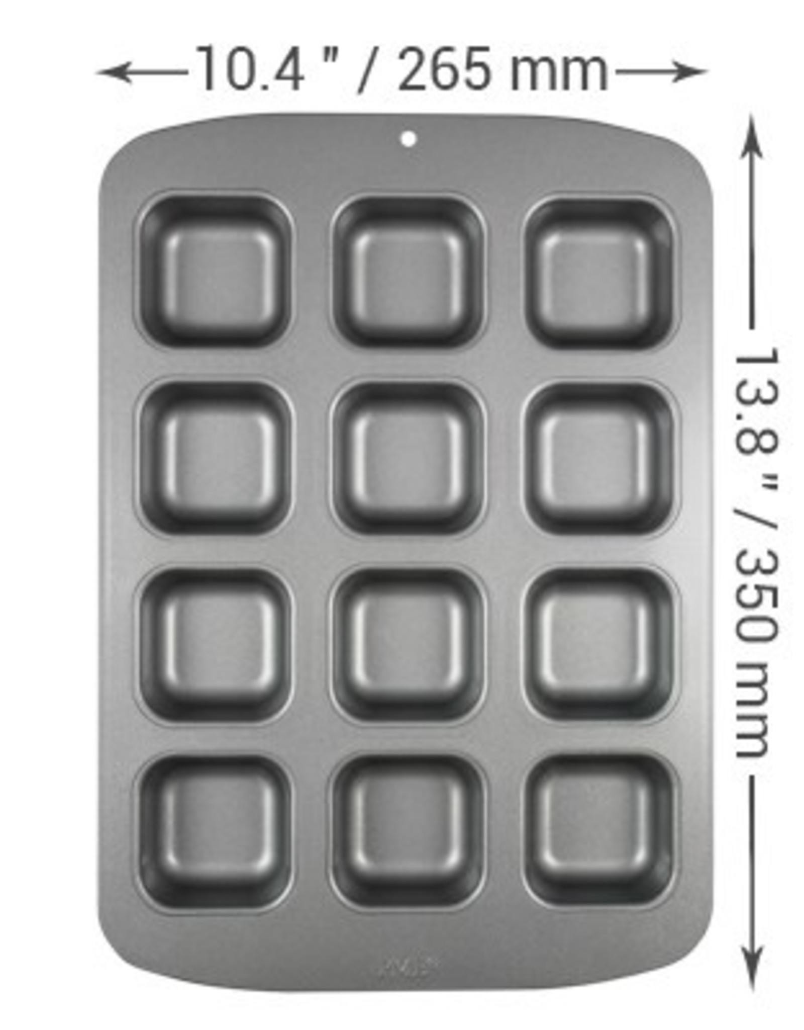 PME PME Non Stick Bakvorm Mini Cup Vierkant/12