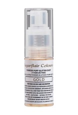 Sugarflair Sugarflair Pump Spray Powder Puff Glitter Dust -Gold- E171 Free 10g