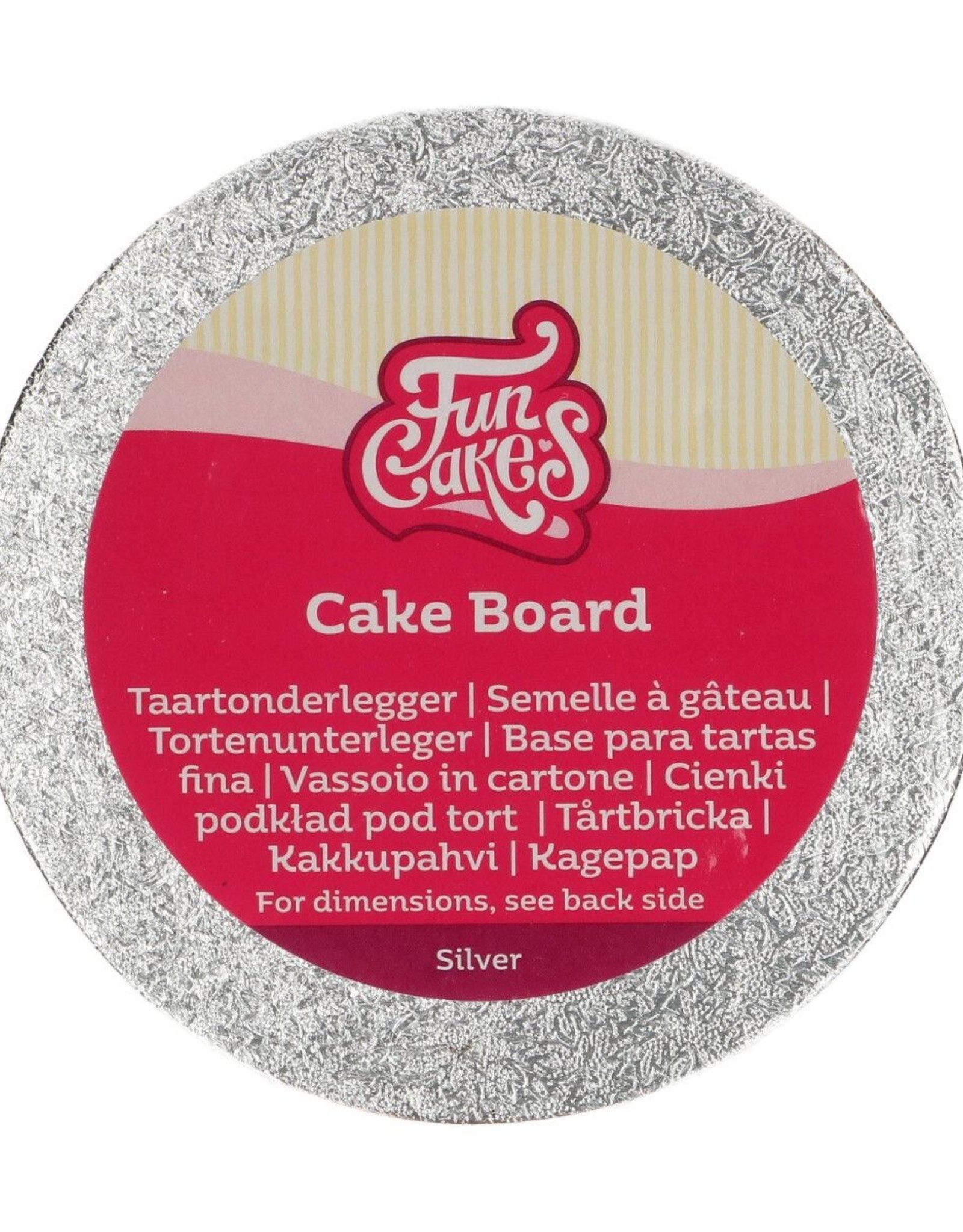 FunCakes FunCakes Cake Board Rond Ø12,5 cm - Zilver