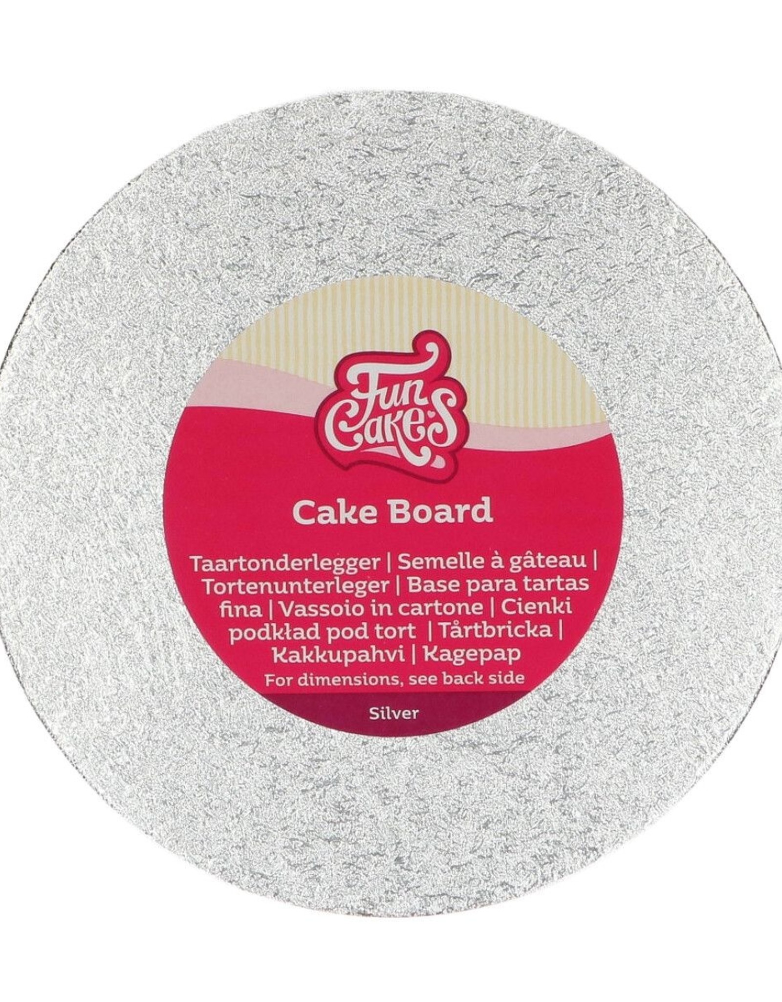 FunCakes FunCakes Cake Board Rond Ø17,5 cm - Zilver