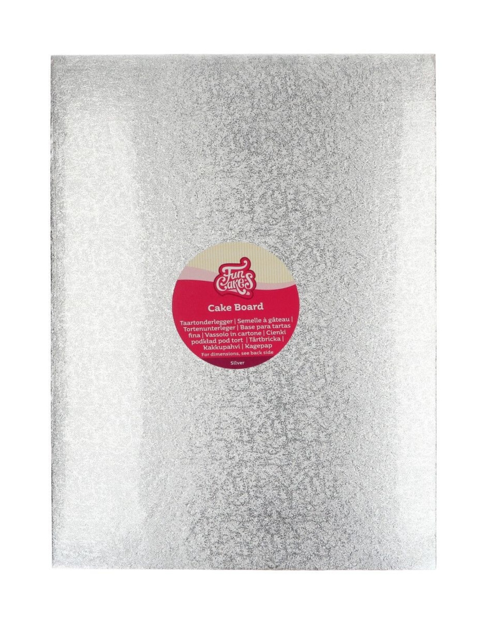 FunCakes FunCakes Cake Board Rechthoek 40 x 30 cm Zilver