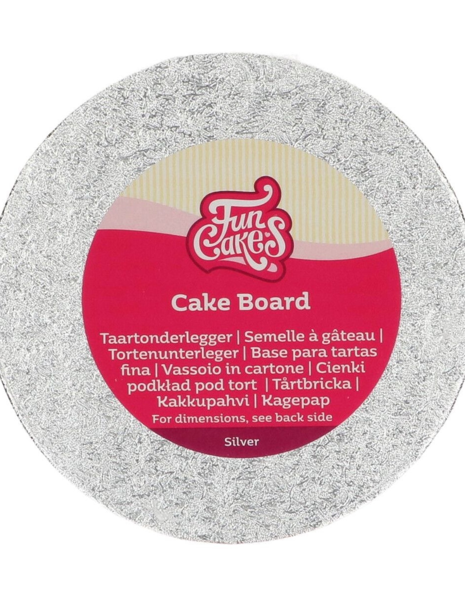 FunCakes FunCakes Cake Board Rond Ø15 cm - Zilver