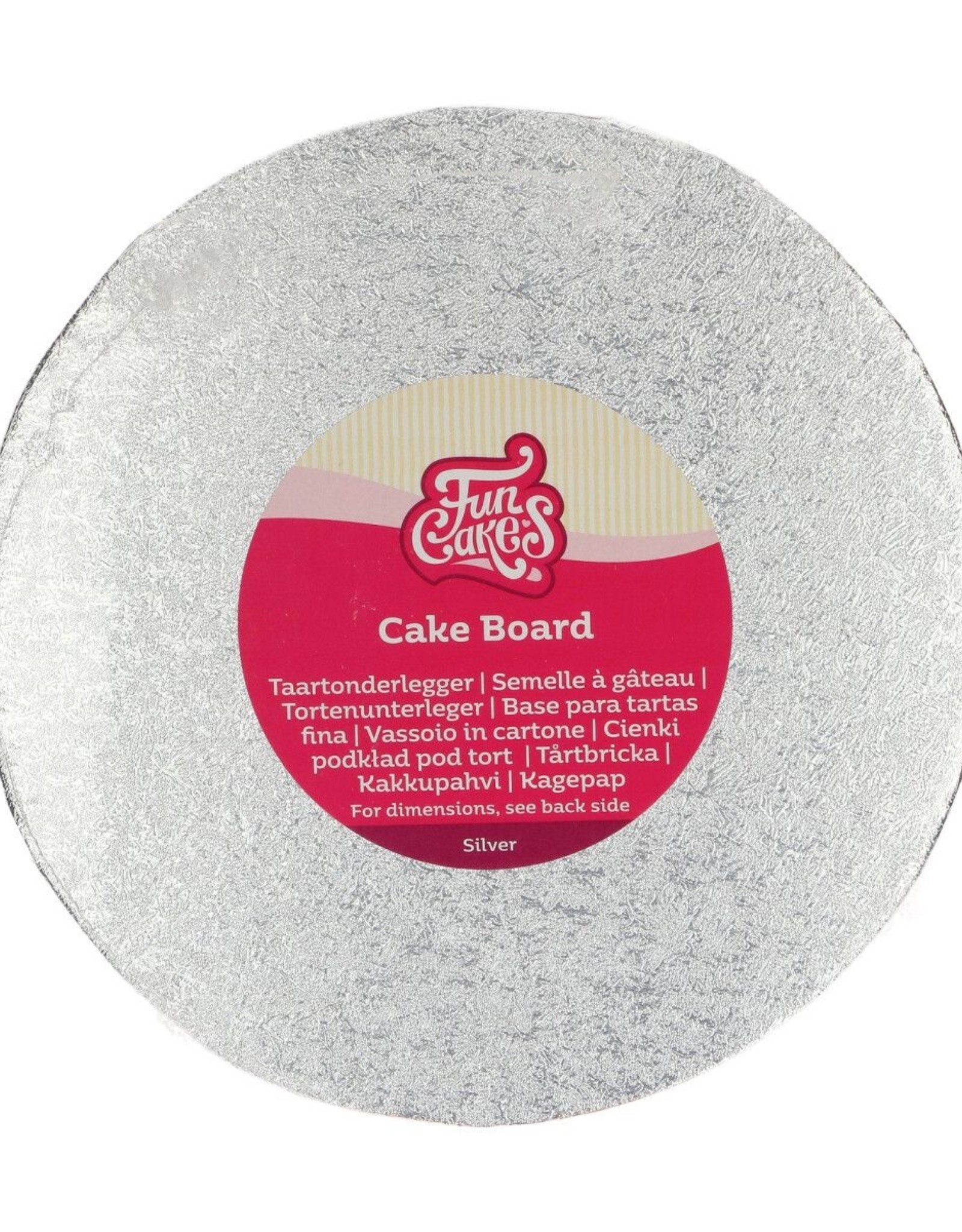 FunCakes FunCakes Cake Board Rond Ø22,5 cm - Zilver