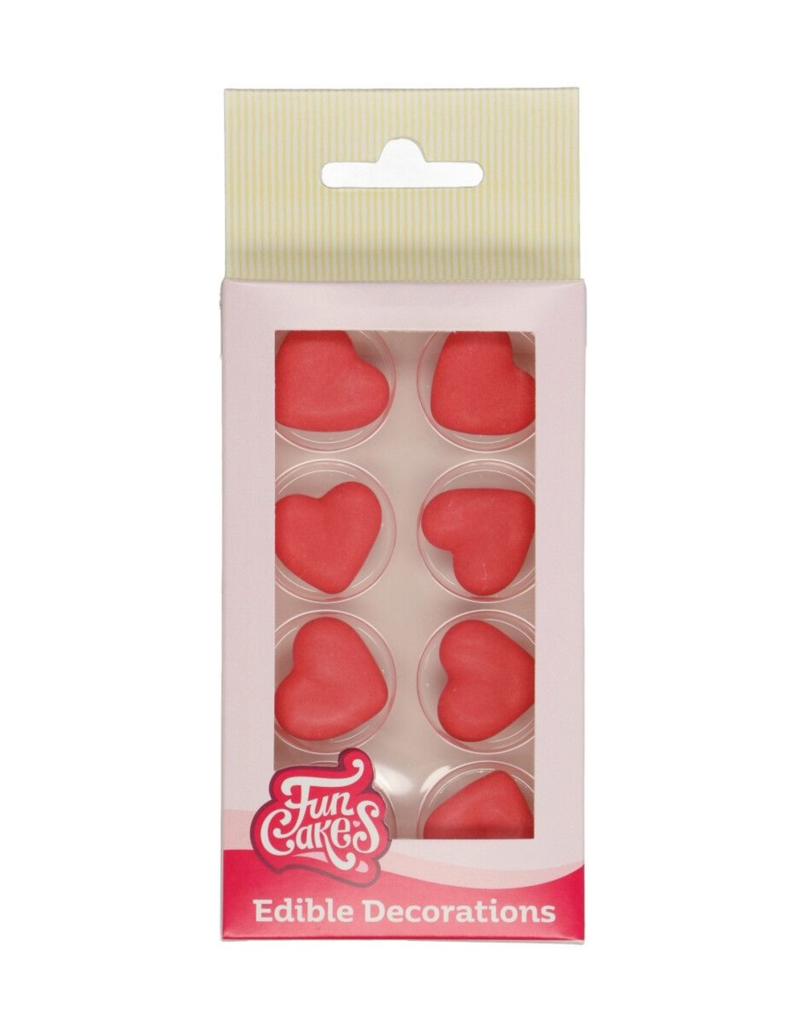 FunCakes FunCakes Suikerdecoratie Hart Rood Set/8