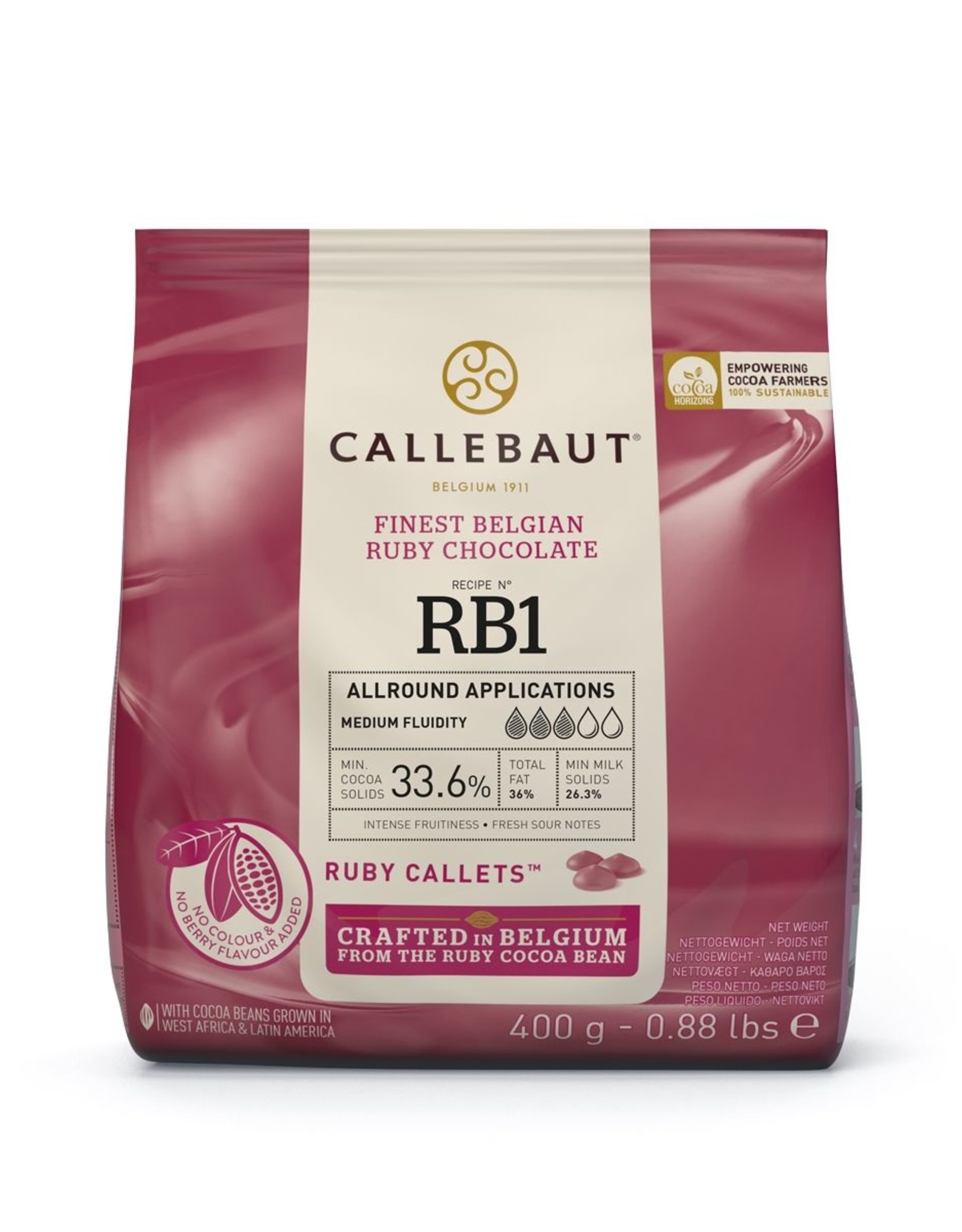 Callebaut Callebaut Chocolade Callets -Ruby- 400g