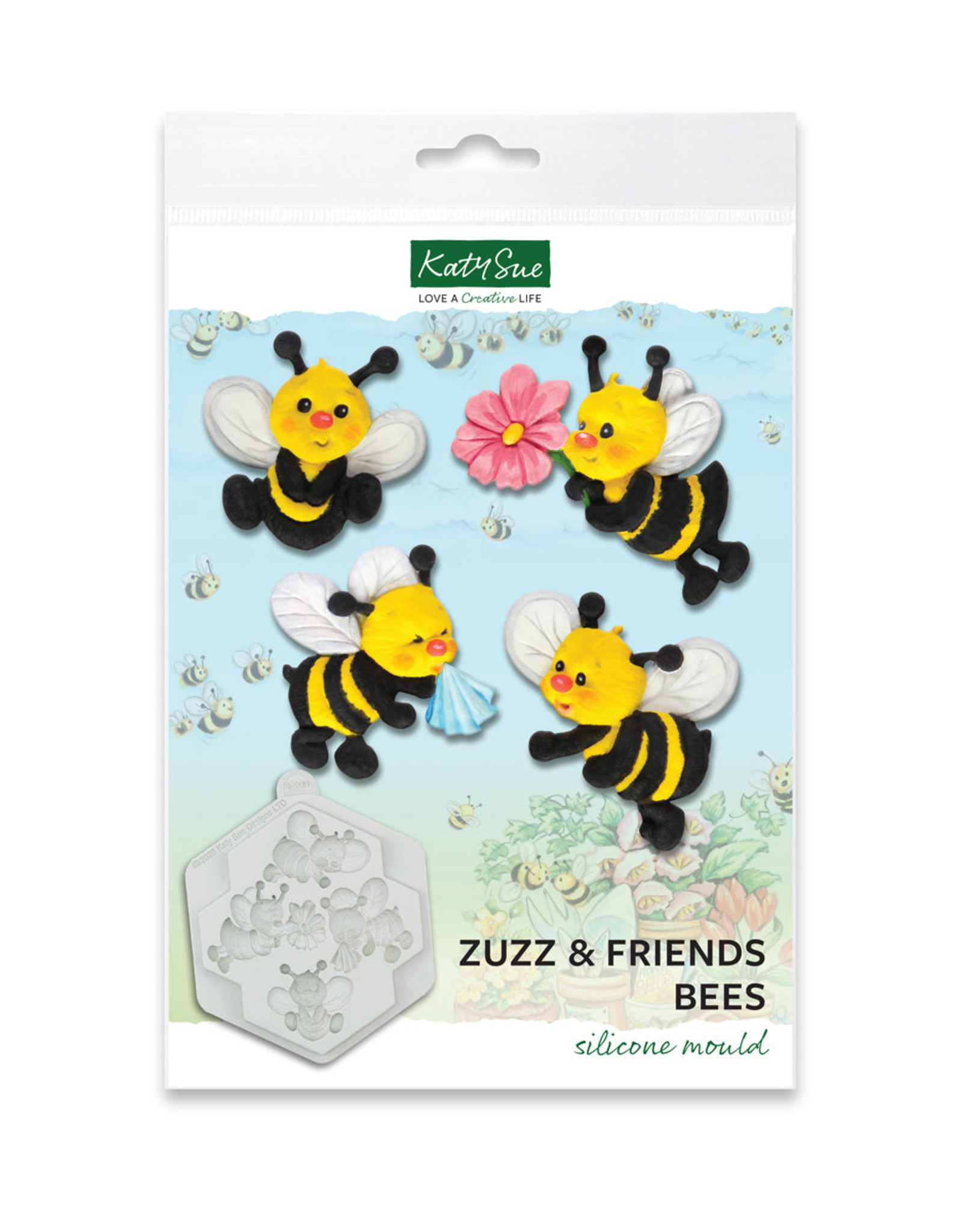 Katy Sue Designs Katy Sue Mould Zuzz and Friends Bees