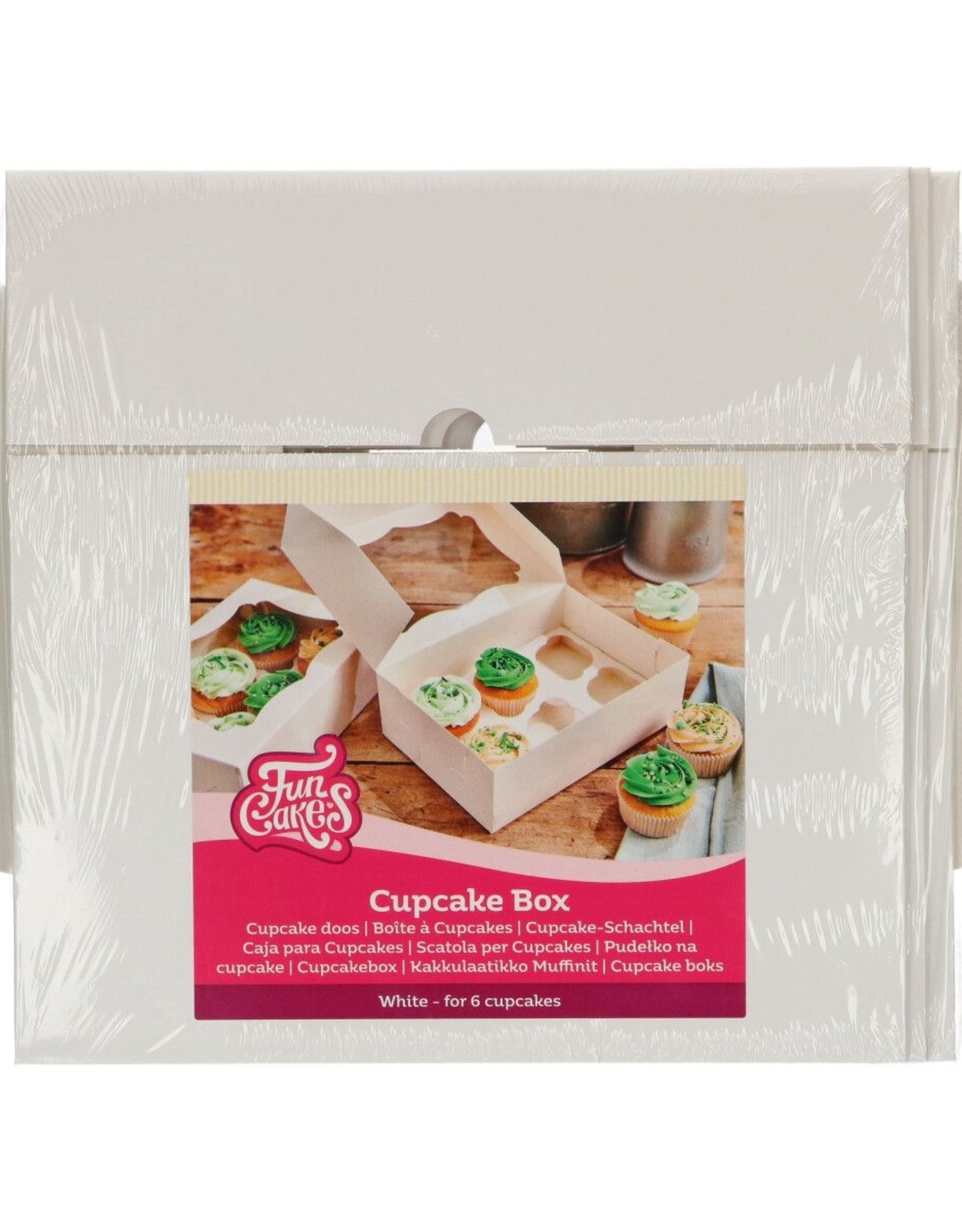FunCakes FunCakes Cupcake Doos 6/12 - Wit pk/3