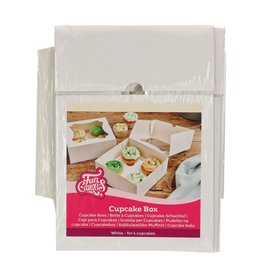 FunCakes FunCakes Cupcake Doos 4/8 - Blanco pk/3