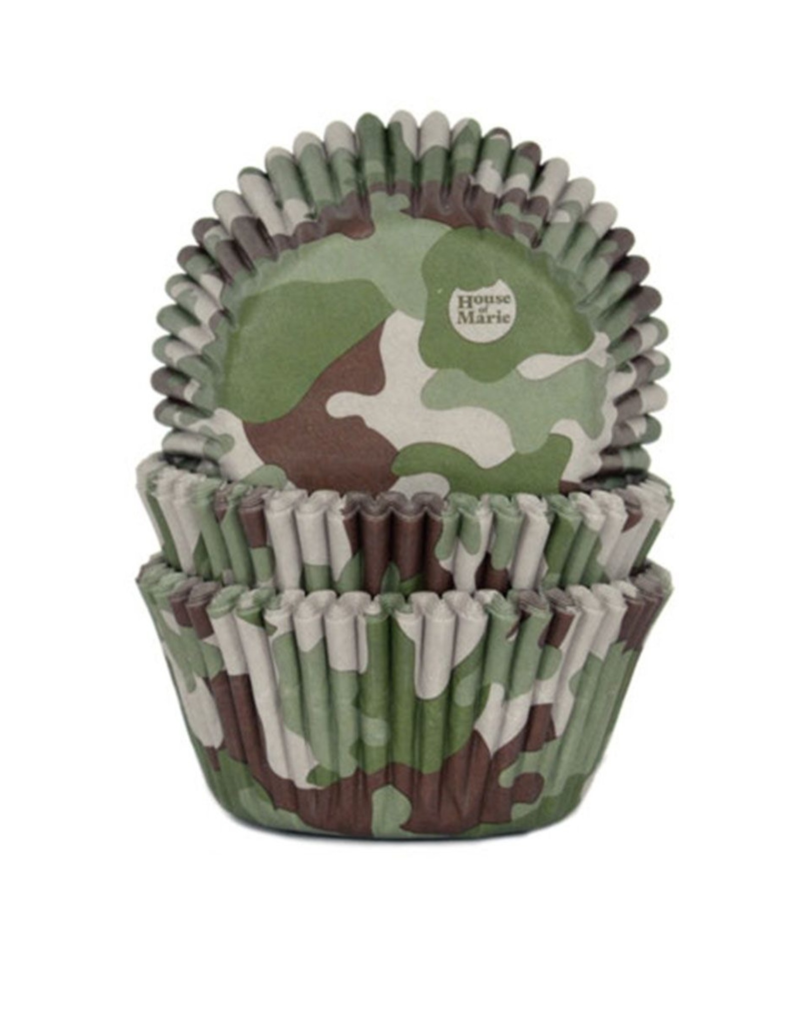 House of Marie House of Marie Baking Cups Camouflage pk/50