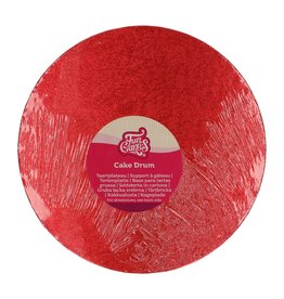 FunCakes Cake Drum Rond Ø 25 cm Rood