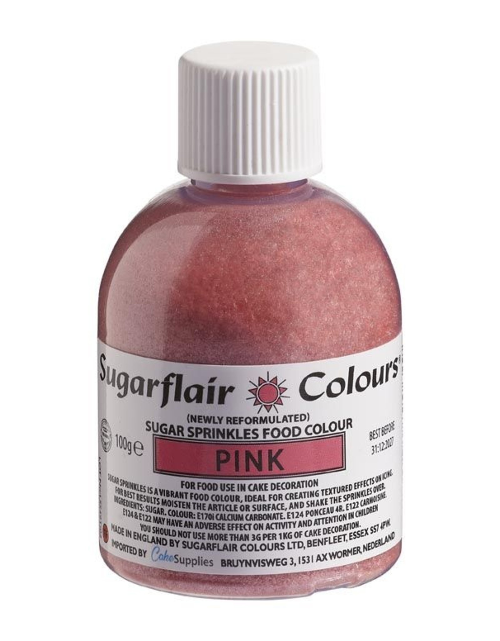 Sugarflair Sugarflair Sugar Sprinkles -Pink- 100g