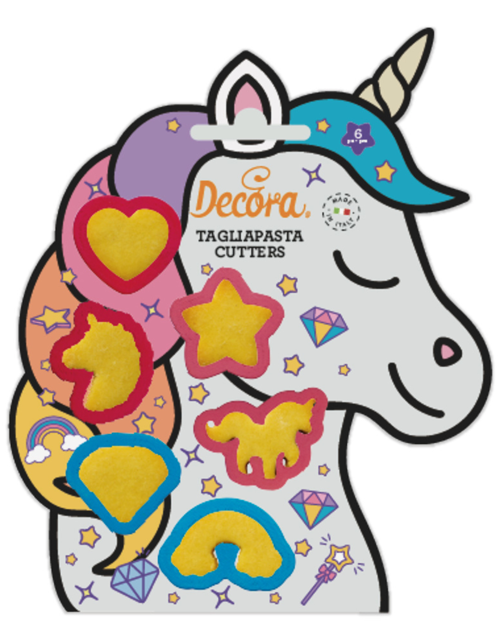 Decora Decora Uitsteker Unicorn/Eenhoorn Set/6