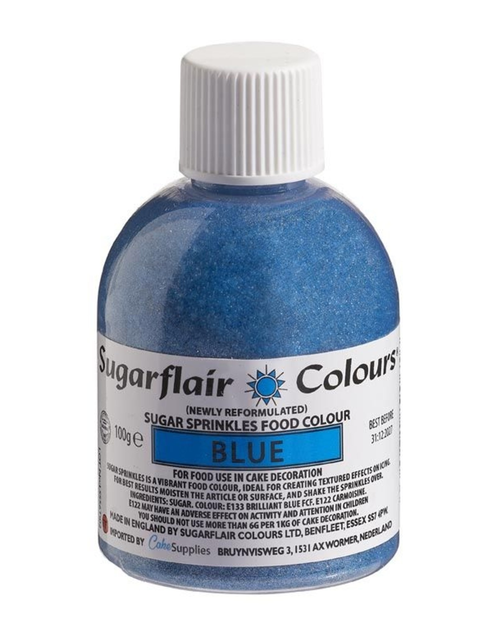 Sugarflair Sugarflair Sugar Sprinkles -Blue- 100g