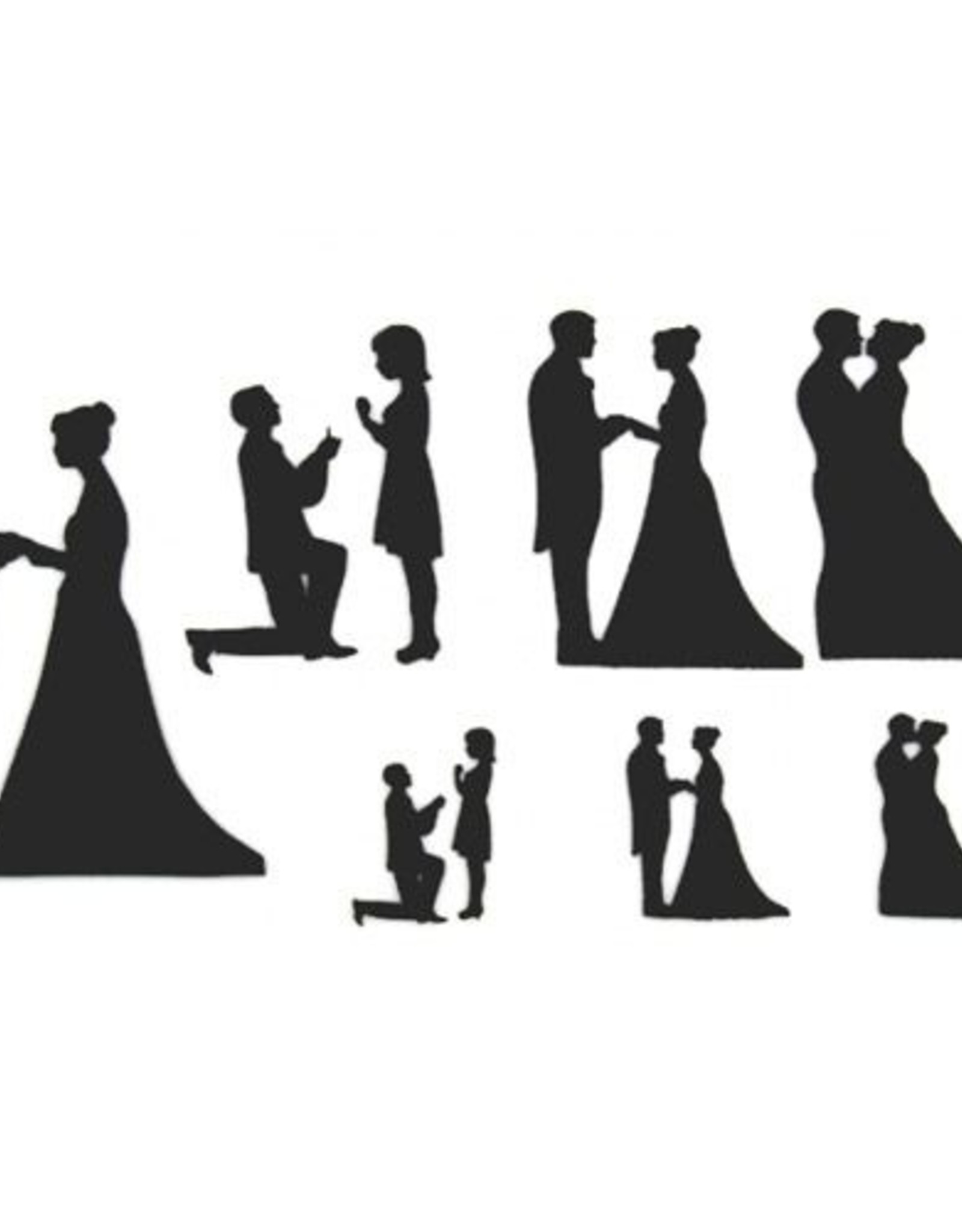 Patchwork Cutters Wedding Silhouette Set Fun with Cakes