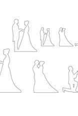Patchwork Patchwork Cutter Wedding Silhouette Set