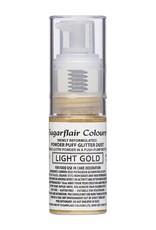 Sugarflair Sugarflair Pump Spray Powder Puff Glitter Dust -Light Gold-