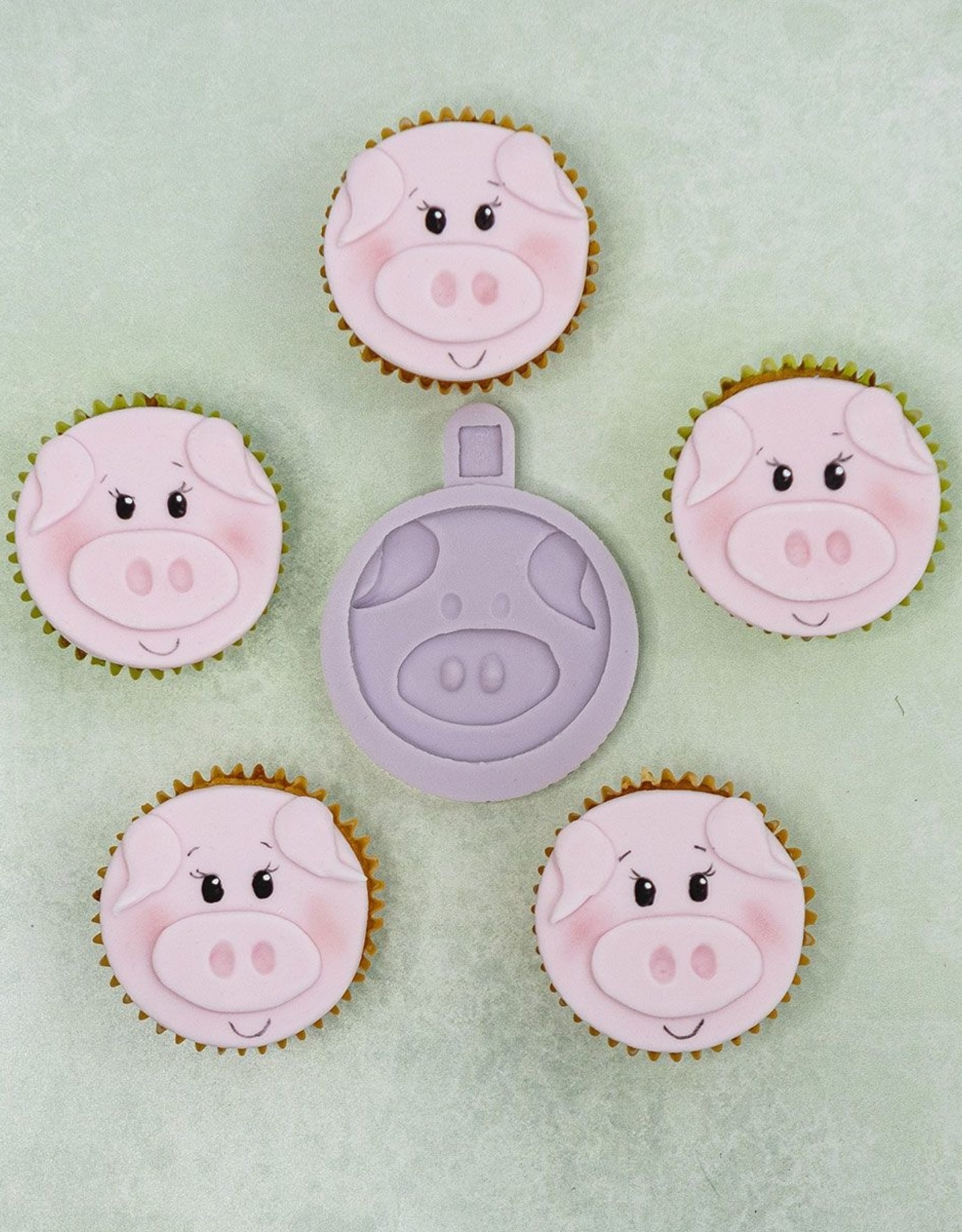 Karen Davies Karen Davies Siliconen Mould - Farm Face Pig