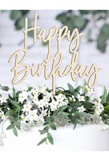 PartyDeco PartyDeco Houten Topper Happy Birthday