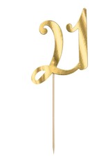 PartyDeco PartyDeco Caketopper 21 Goud