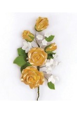 Culpitt Suikerbloem Boeket Rozen Goud 14,5cm