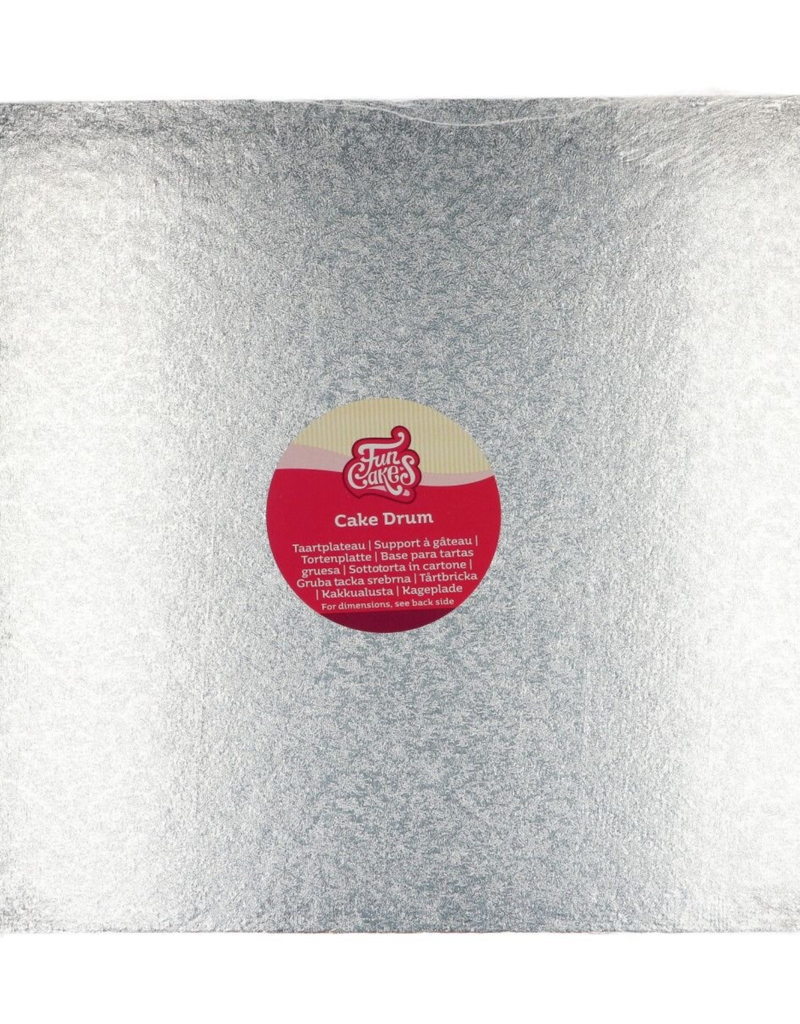FunCakes Cake Drum Vierkant 35,5 cm Zilver