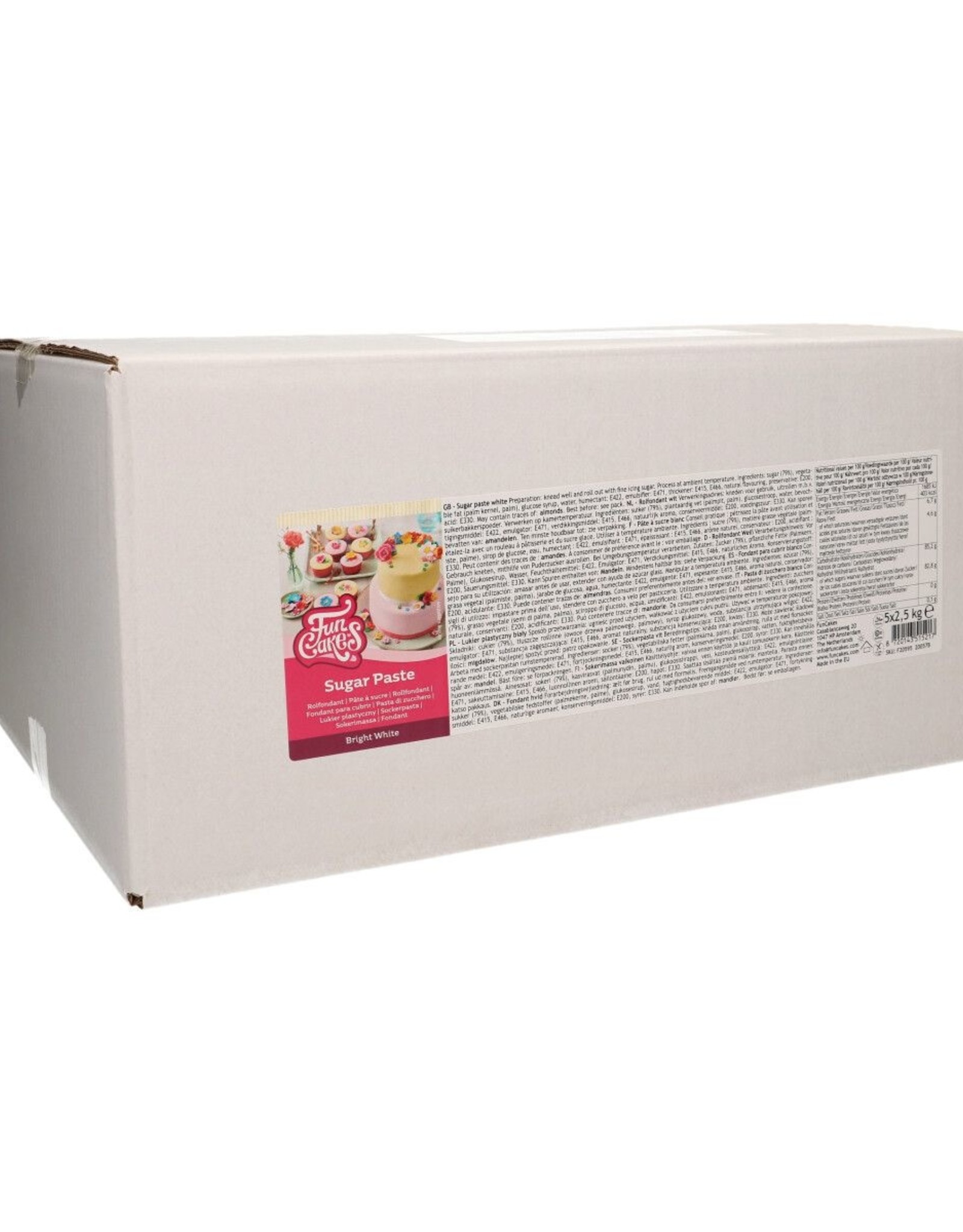 FunCakes FunCakes Rolfondant Bright White 12,5 kg (5x2,5kg)