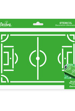 Decora Decora Stencil 20x30cm Voetbalveld
