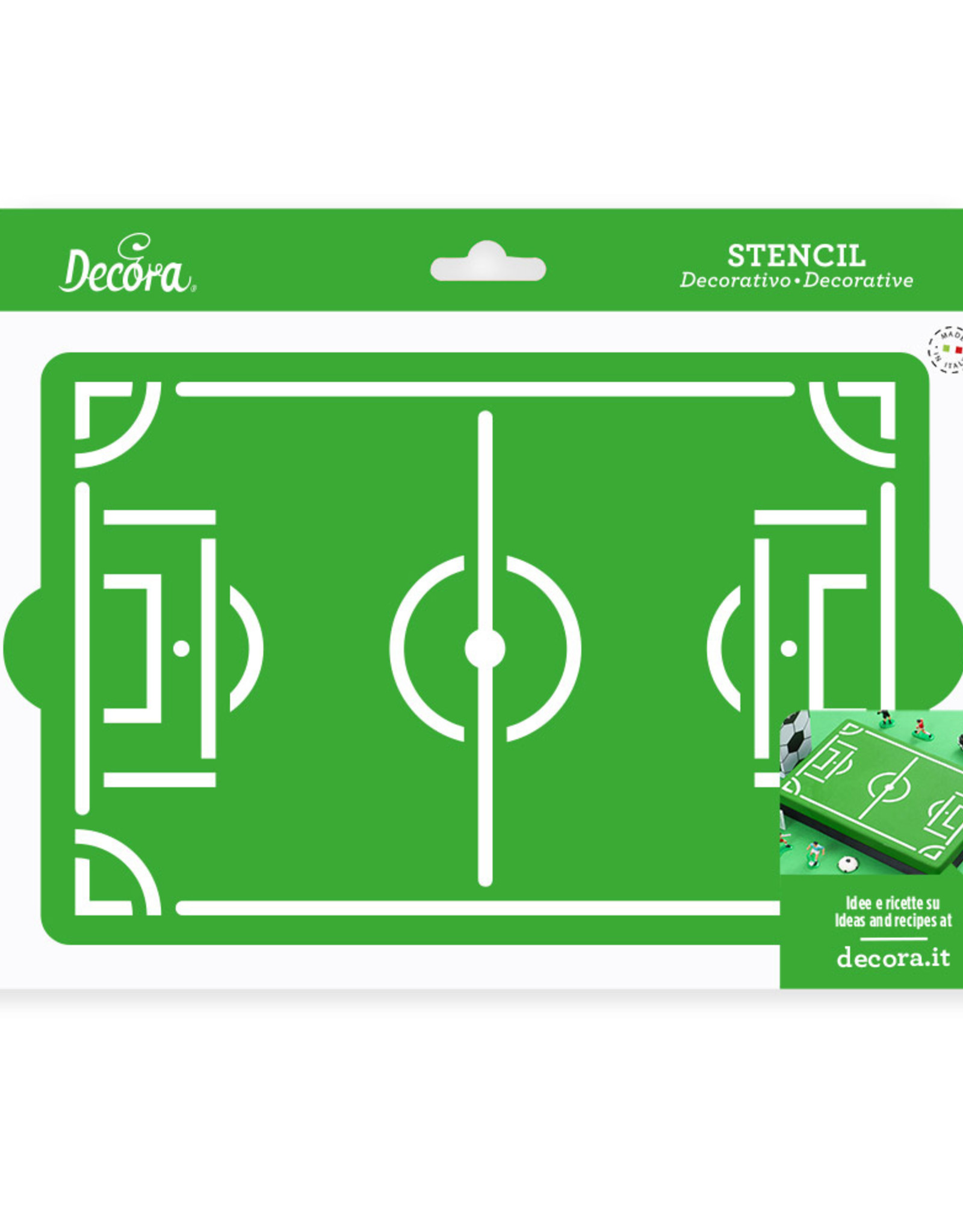 Decora Decora Stencil 20x30cm Voetbalveld