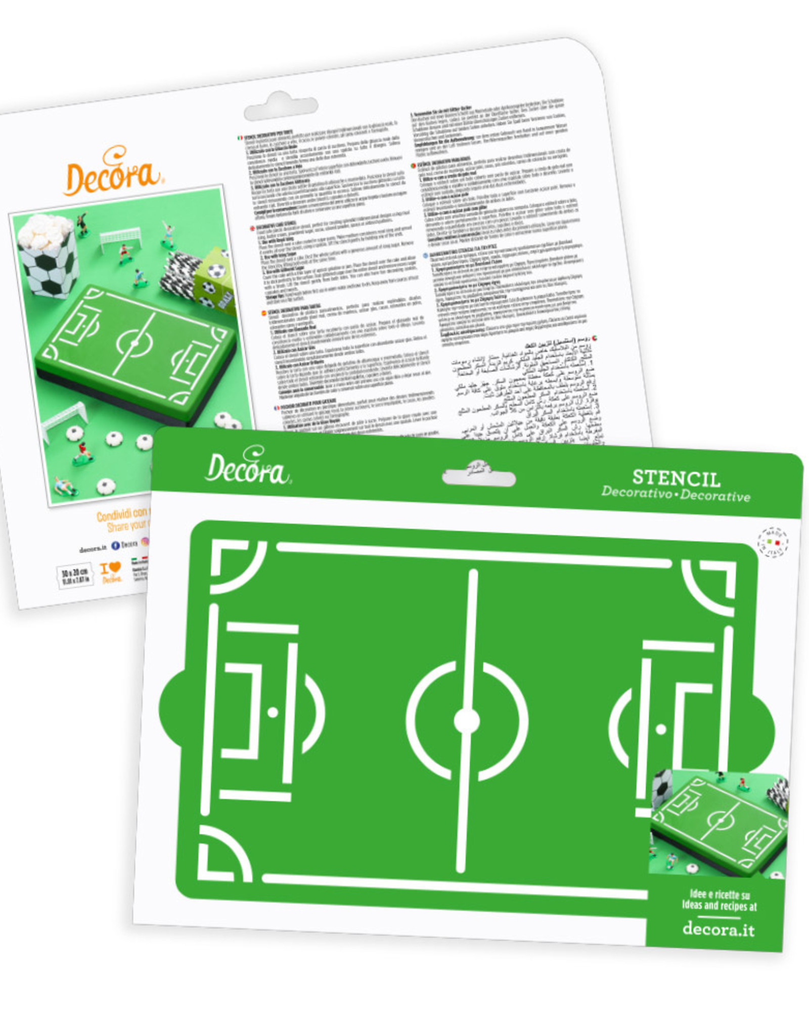 Decora Decora Stencil 20x30cm Voetbalveld