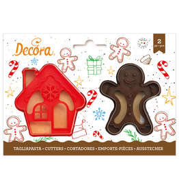 Decora Decora Uitsteker Gingerbread Man en Huis Set/2