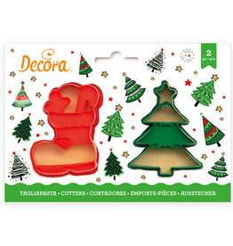 Decora Decora Uitsteker Kerstboom en Kerstsok Set/2