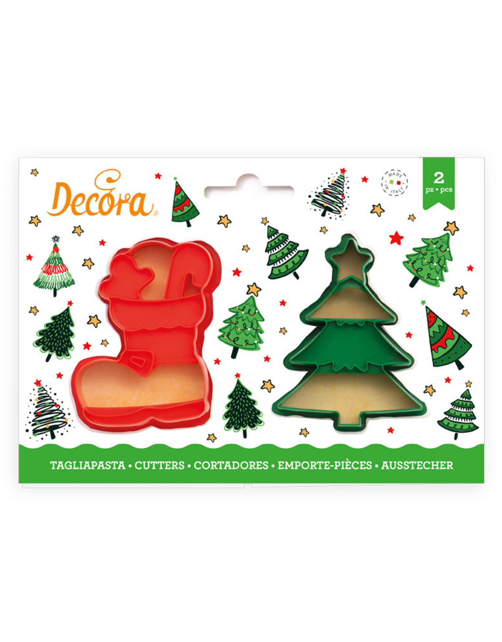 Decora Decora Uitsteker Kerstboom en Kerstsok Set/2