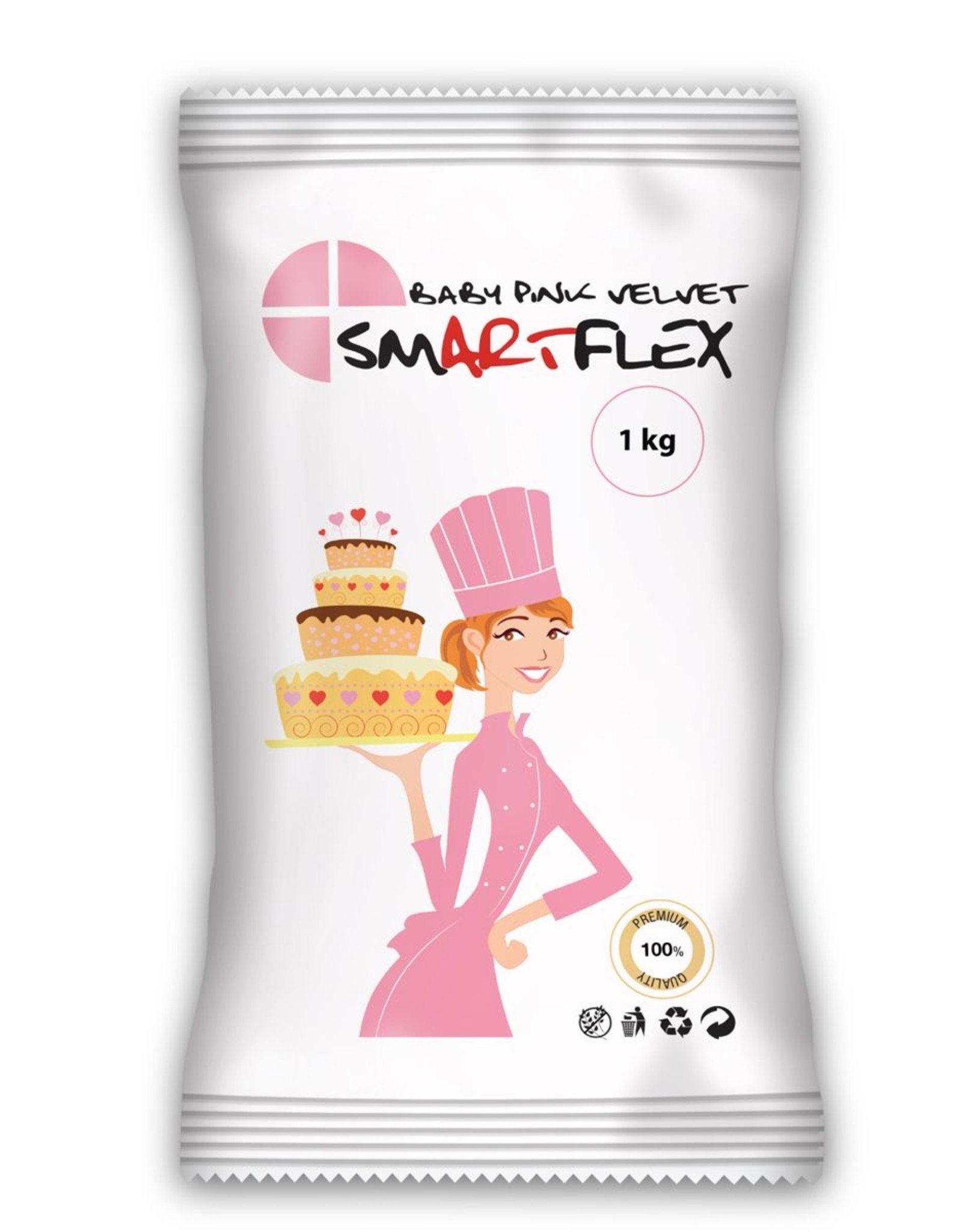 Smartflex Smartflex Fondant Baby Pink Velvet 1kg