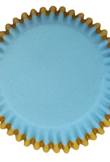 PME PME Cupcakevormpjes met Gouden Rand Blauw pk/30