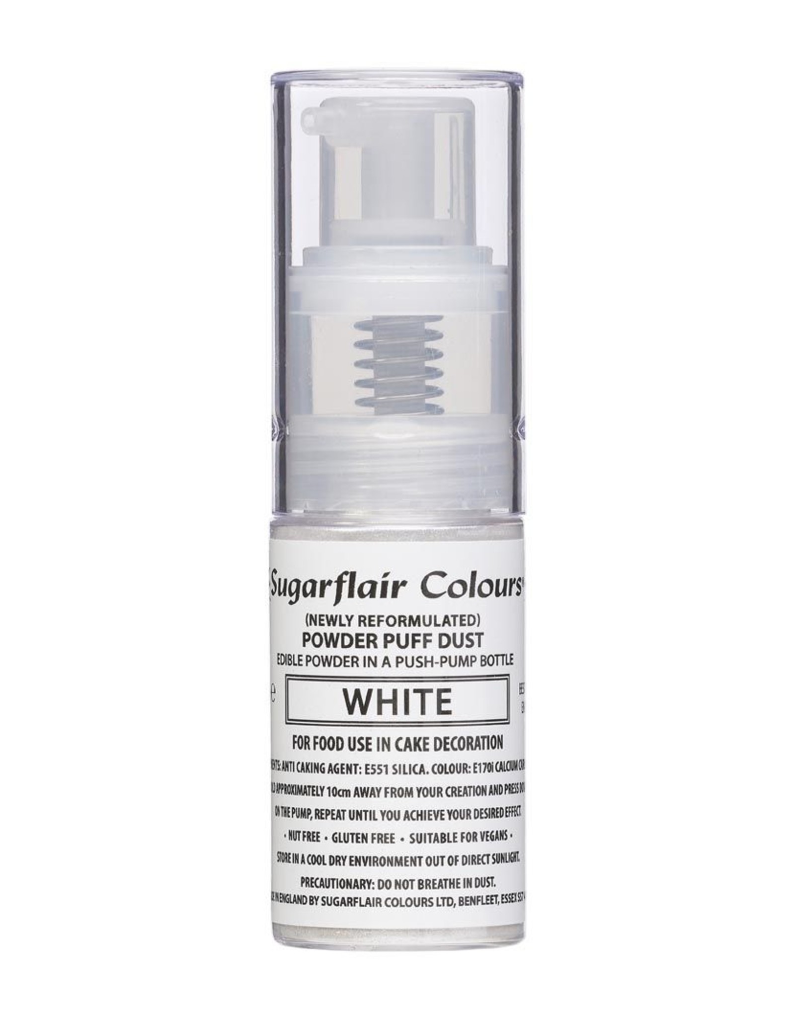 Sugarflair Sugarflair Pump Spray Powder Puff Dust -White-