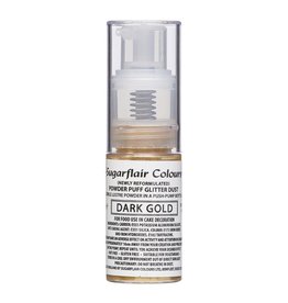 Sugarflair Sugarflair Pump Spray Powder Puff Glitter Dust -Dark Gold-