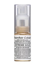 Sugarflair Sugarflair Pump Spray Powder Puff Glitter Dust -Extreme Gold-