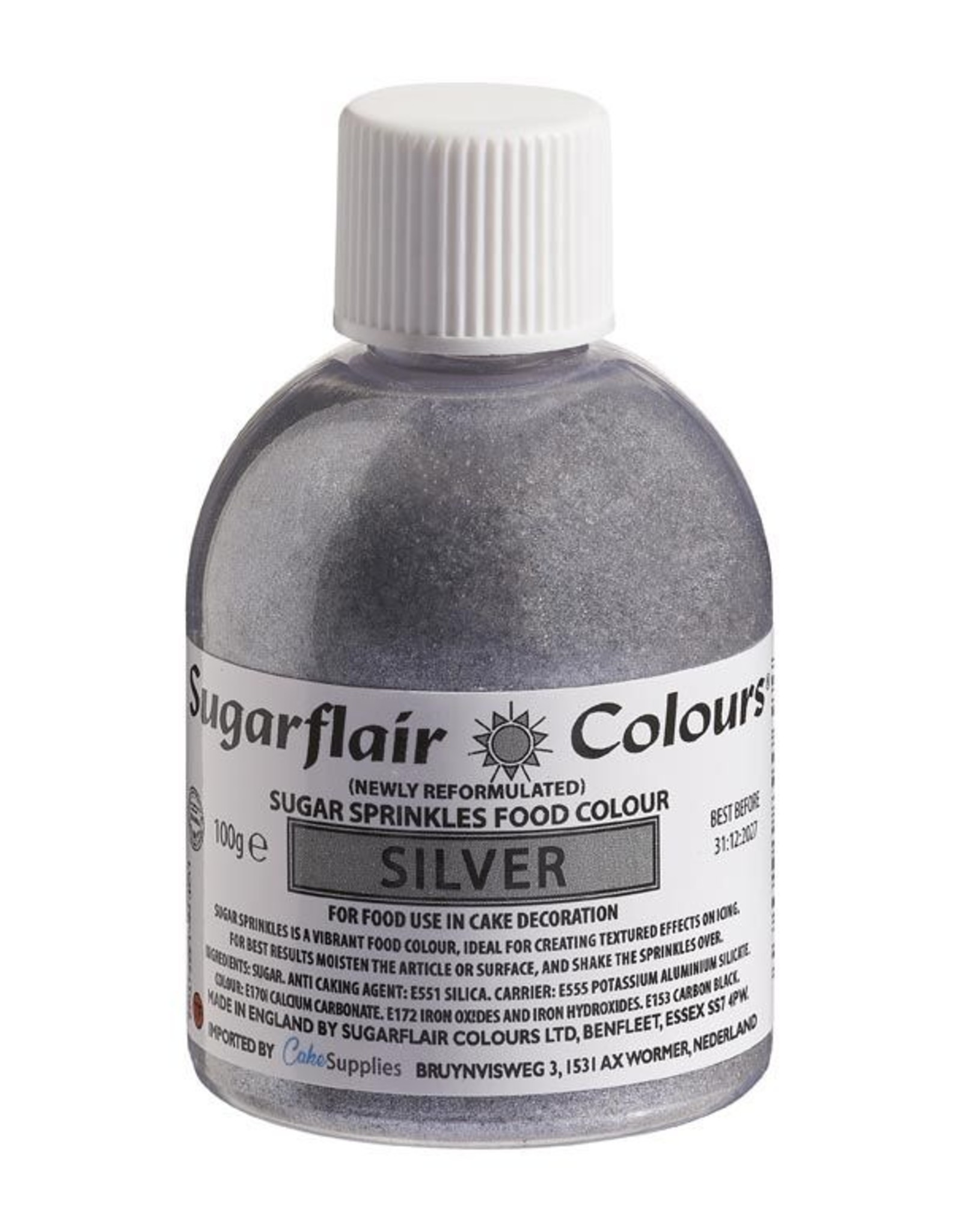 Sugarflair Sugarflair Sugar Sprinkles -Silver- 100g