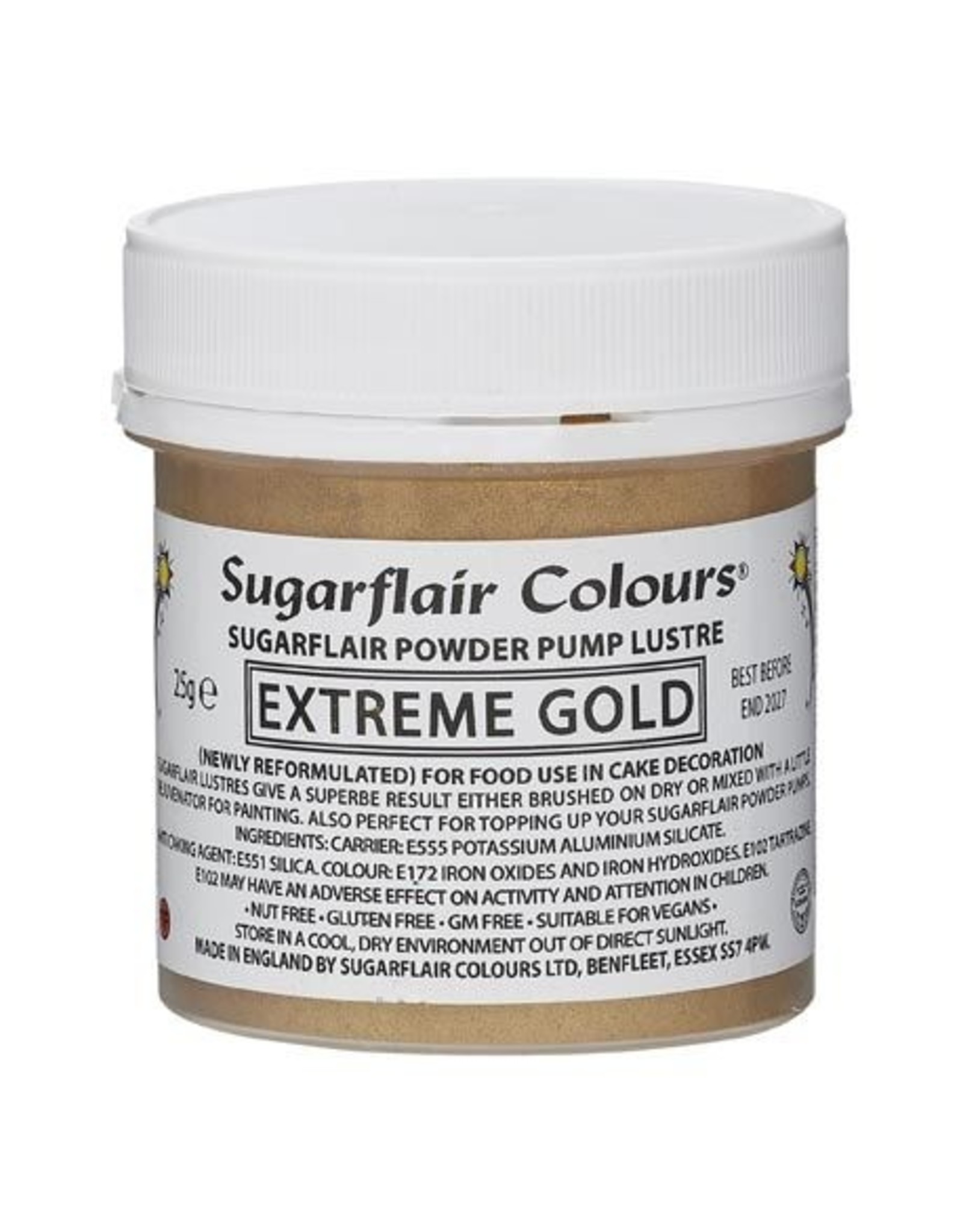 Sugarflair Sugarflair Pump Refill -Extreme Gold- 25g