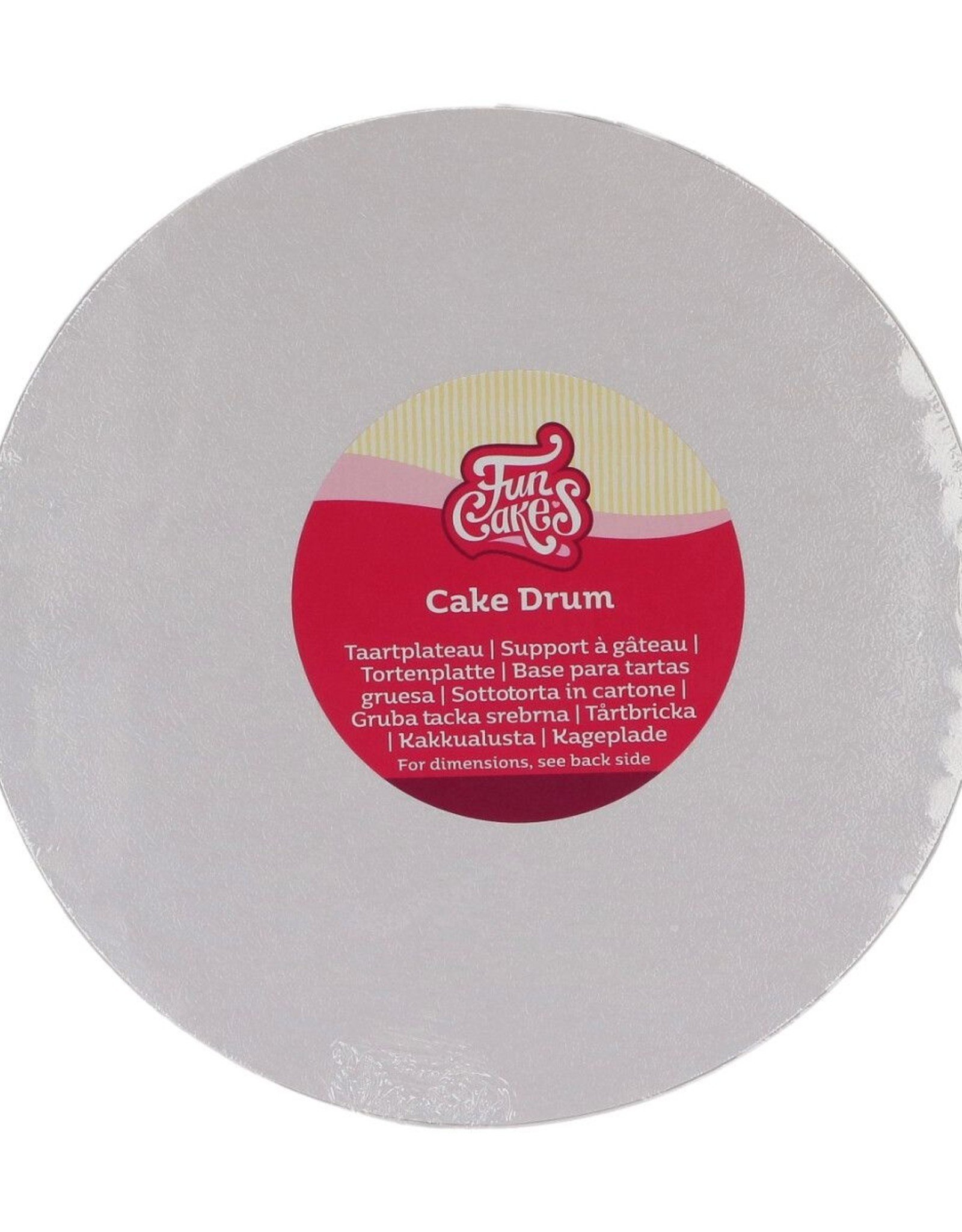 FunCakes FunCakes Cake Drum Rond Ø 22,5 cm - Wit