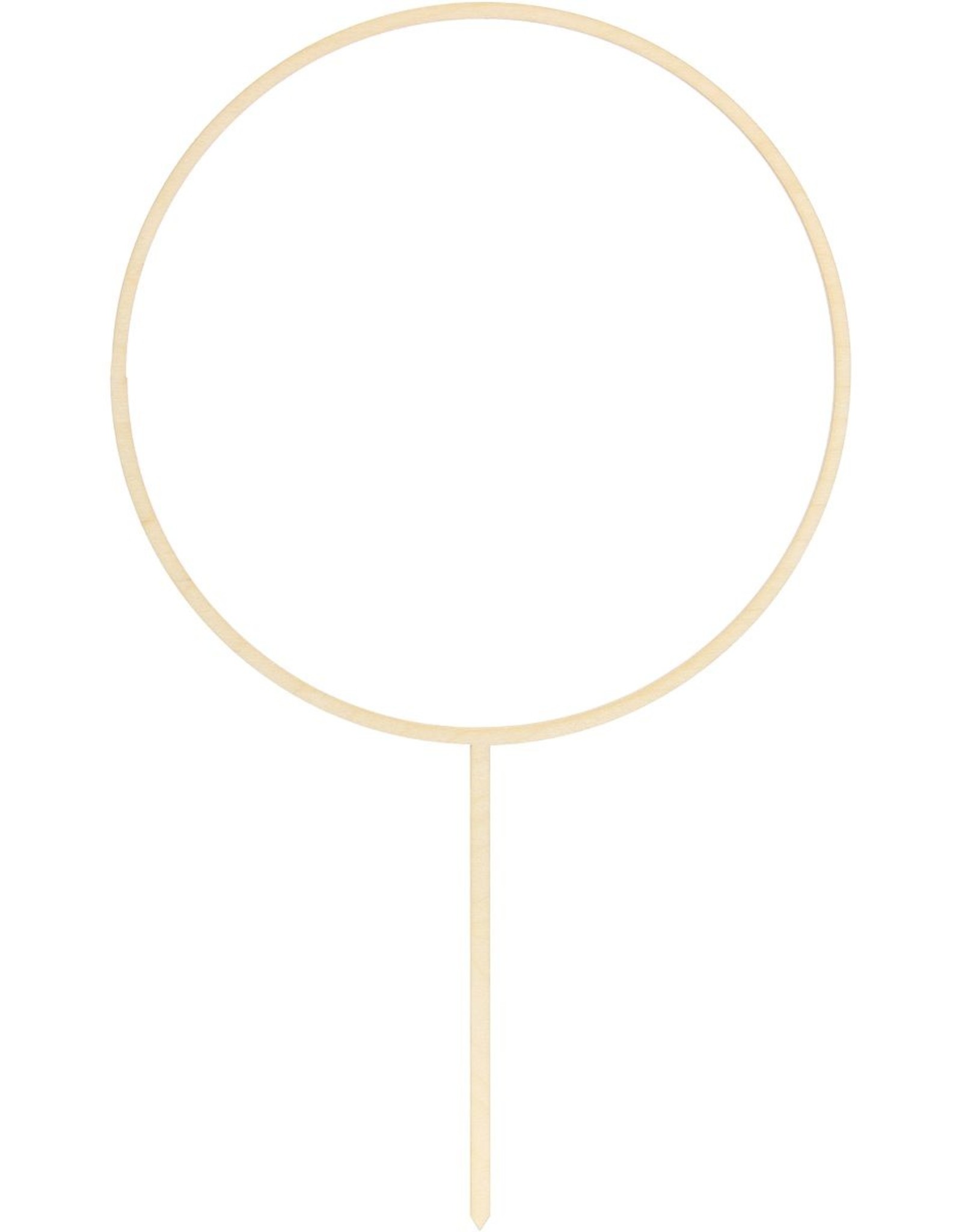 PartyDeco PartyDeco Wooden Cake Topper Hoepel 24.5 cm