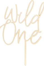 PartyDeco PartyDeco Wooden Cake Topper Wild One 22 cm