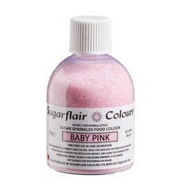 Sugarflair Gekleurde Suiker Baby Roze 100g