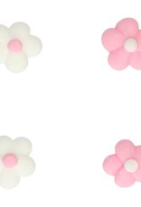 FunCakes FunCakes Suikerdecoratie Kleine Bloemenmix Wit/Roze Set 64
