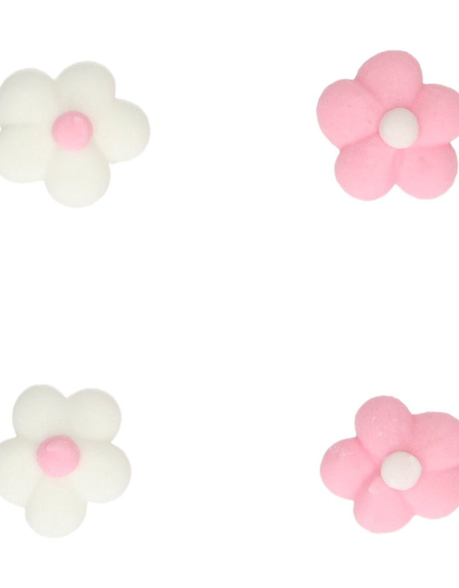 FunCakes FunCakes Suikerdecoratie Kleine Bloemenmix Wit/Roze Set 64