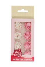 FunCakes FunCakes Suikerdecoratie Kleine Bloemenmix Wit/Roze Set 64