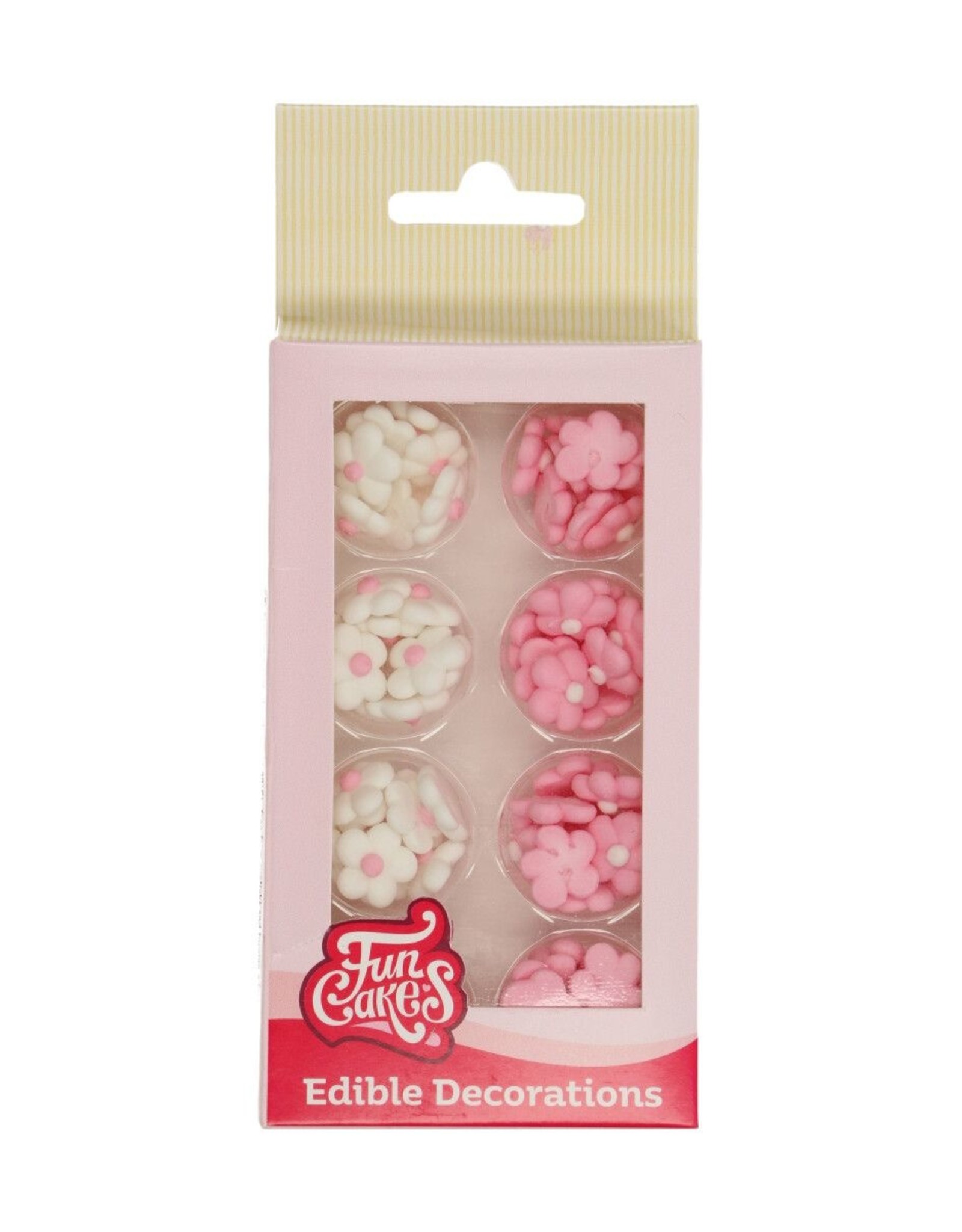 FunCakes FunCakes Suikerdecoratie Bloemenmix Wit/Roze Set 64