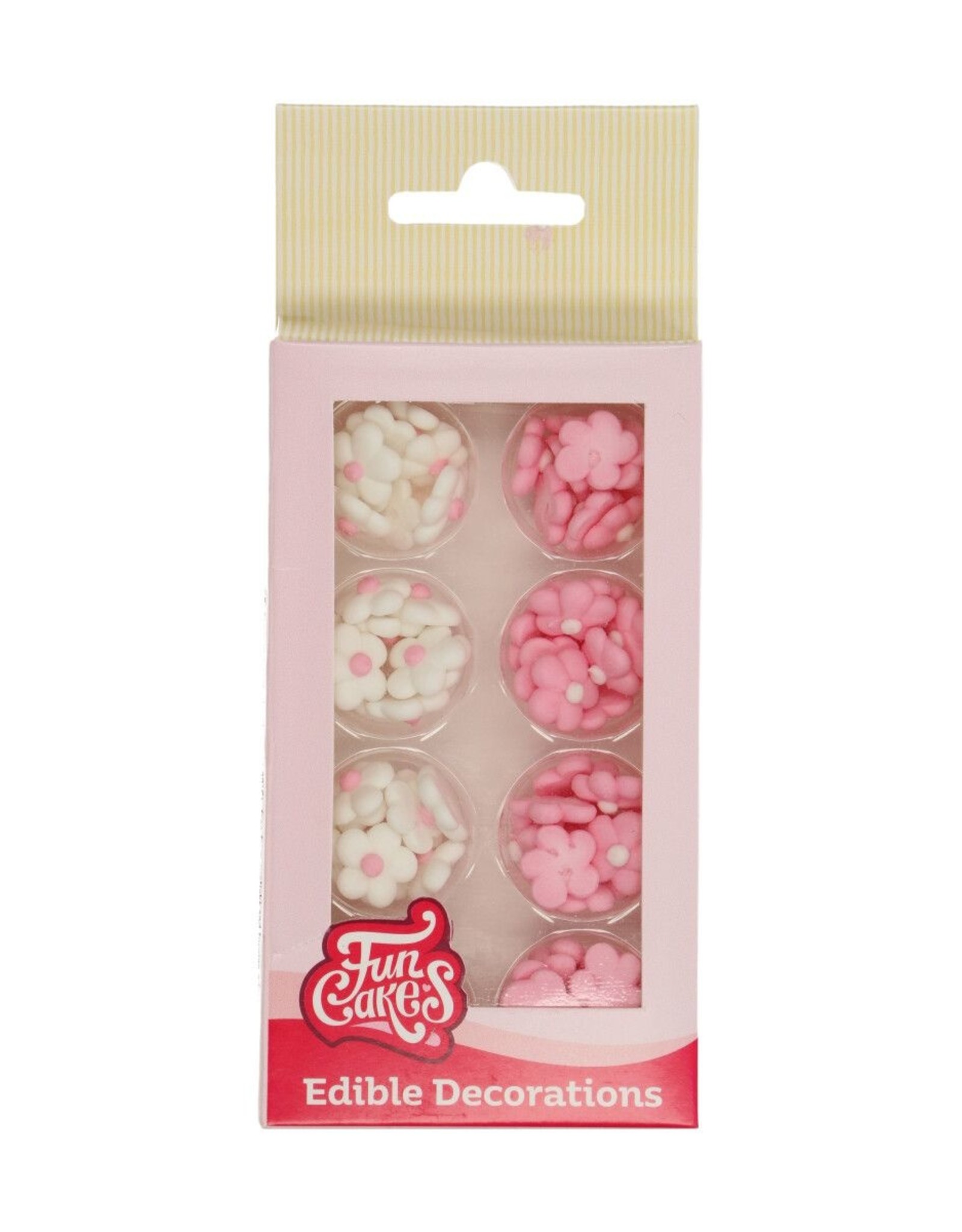 FunCakes FunCakes Suikerdecoratie Kleine Bloemenmix Wit/Roze Set 64