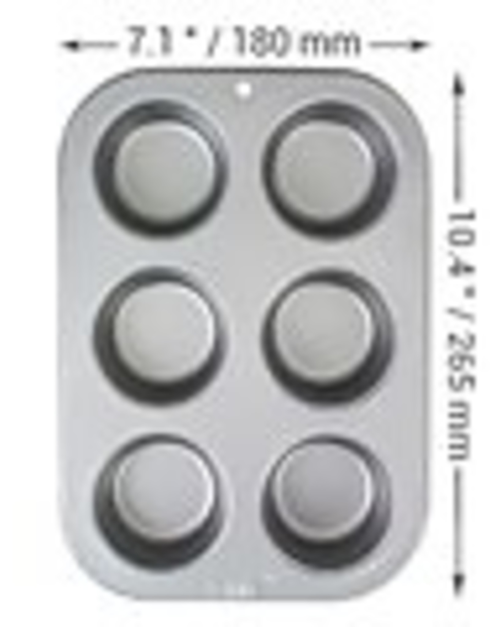 PME PME Non stick - Standard 6 cup Muffin Pan