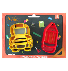 Decora Decora Uitsteker Schoolbus en Potlood Set/ 2